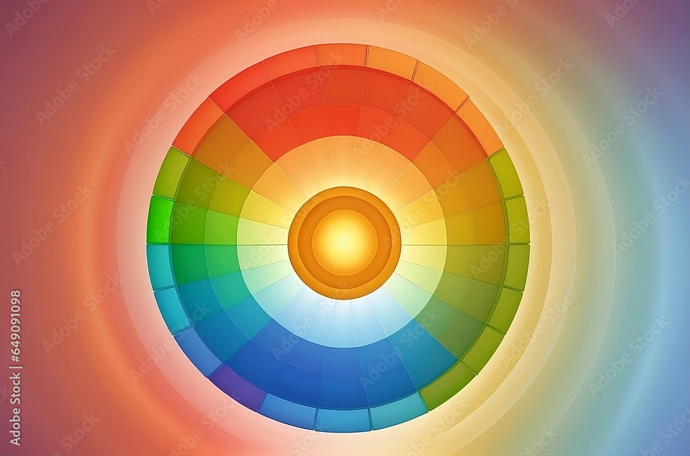 a colorful circle with a light coming out a colorful circle with a light coming out