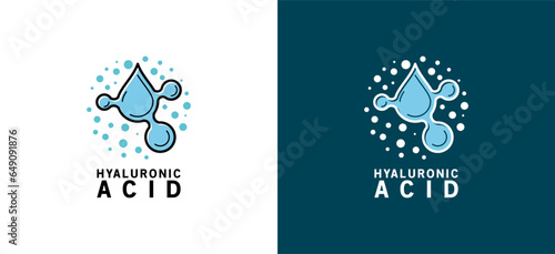 Hyaluronic acid icon symbol logo vector illustration template