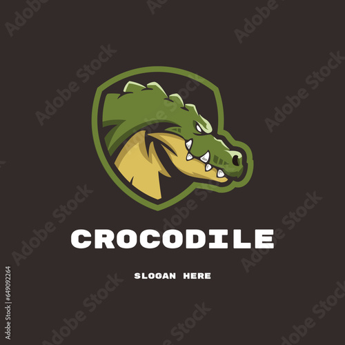 crocodile mascot logo vector