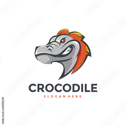 crocodile mascot logo vector