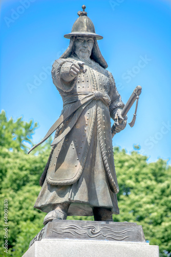 Statue of General Sijin Kim, Jinju, Korea