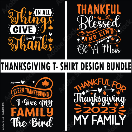 Thanksgiving svg, vector, typography t- shirt design bundle 