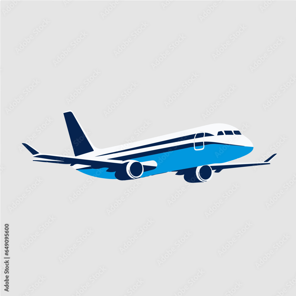 simple logo of airlines, line art vector