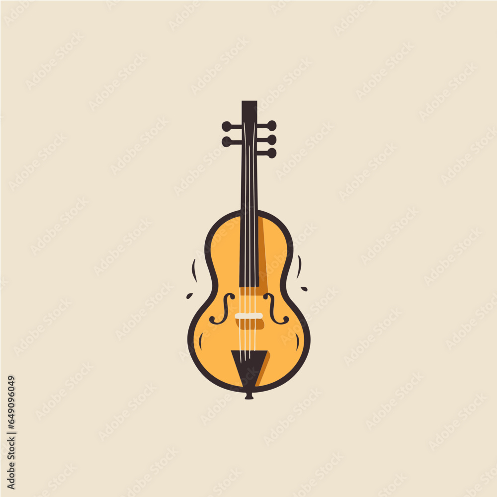 Fototapeta premium simple logo of music instrument , vector art