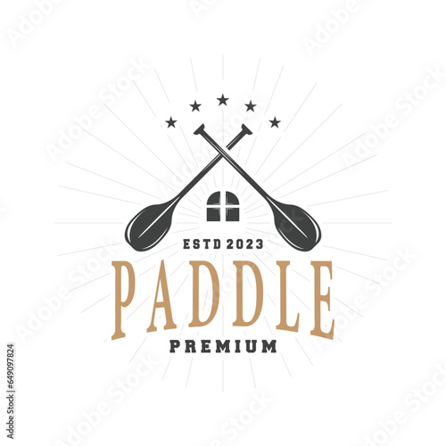 Paddle Logo, Boat Paddle Design Vector Illustration Symbol Simple Design