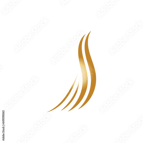 hair wave logo vector illustration design