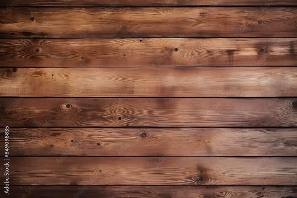 Obraz premium Nature brown wood texture background, old panel wood grain wallpaper. Wooden pattern natural rustic resource design. generative AI