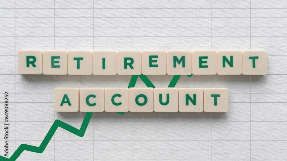 Green Line Increasing At Background With The Concept Of Good Savings For Retirement Account. Green Line Increasing At Background With The Concept Of Good Savings For Retirement Account.