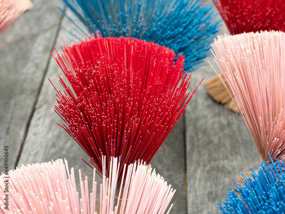 Incense sticks of various colors