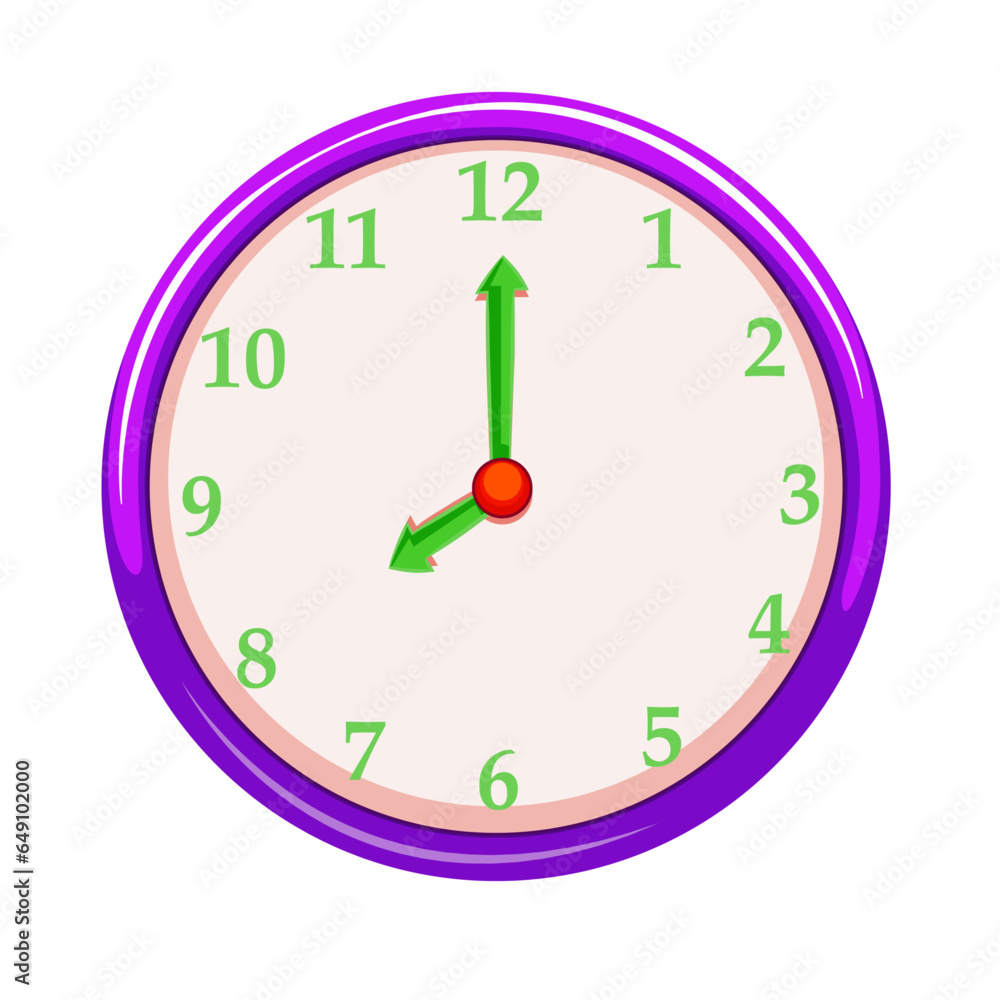 Vector wall clock on white background Vector wall clock on white background