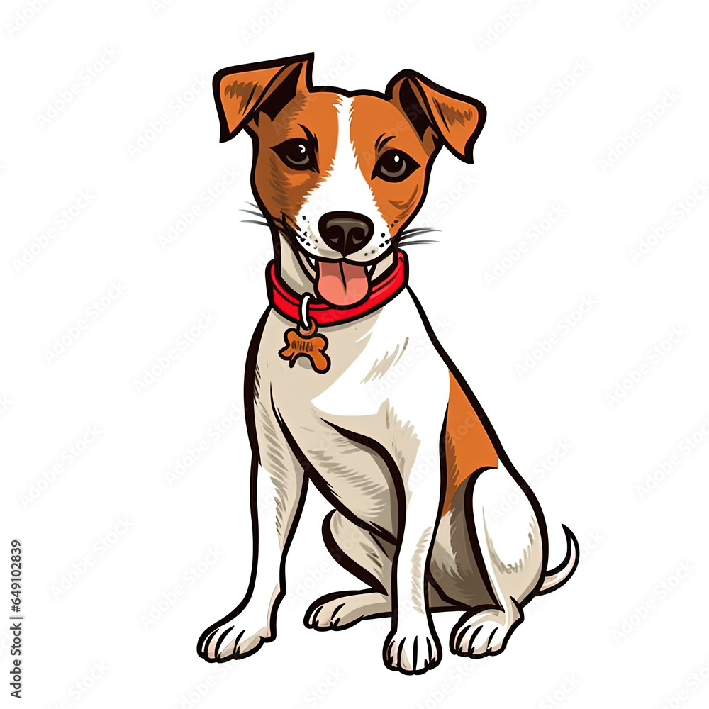 Portrait illustration of a dog