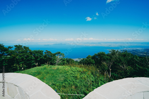 ロープウェイから見える琵琶湖の景色
