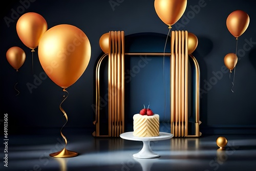 birthday party table Generated Ai