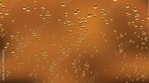Realistic Beer Bubbles Background