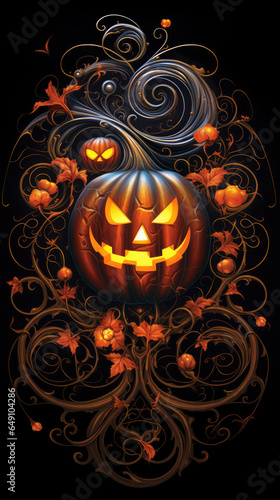 Halloween Pumpkin Swirls design