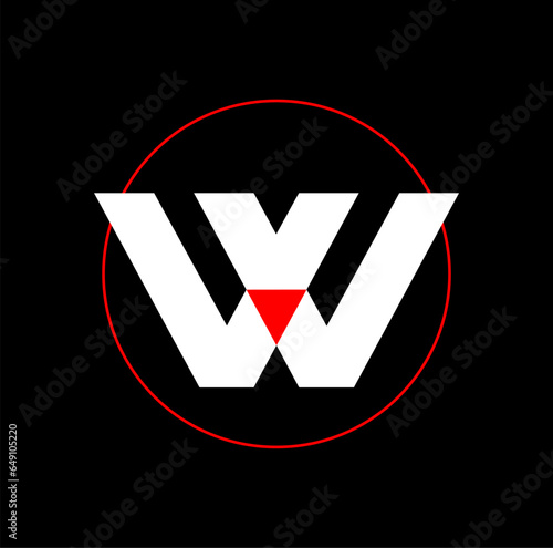 WV brand name typography monogram. photo