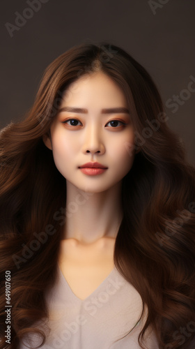 Wallpaper Mural  Young Asian beauty woman model long hair with Korean  Torontodigital.ca