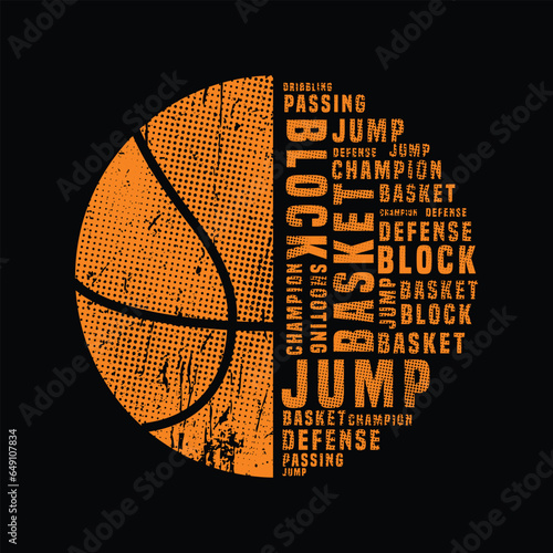 Basketball t-shirt and apparel design