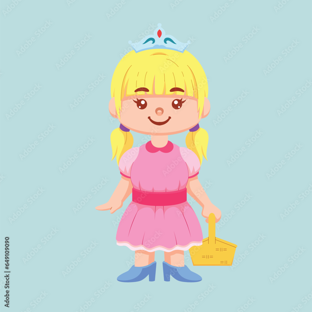 Cute children halloween costume party princes Cute children halloween costume party princes