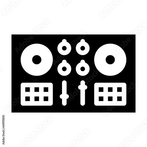 dj turntable glyph icon