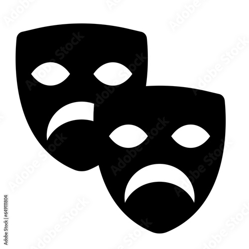 drama glyph icon