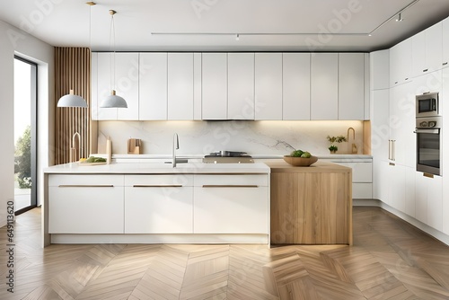 modern kitchen interior with kitchen