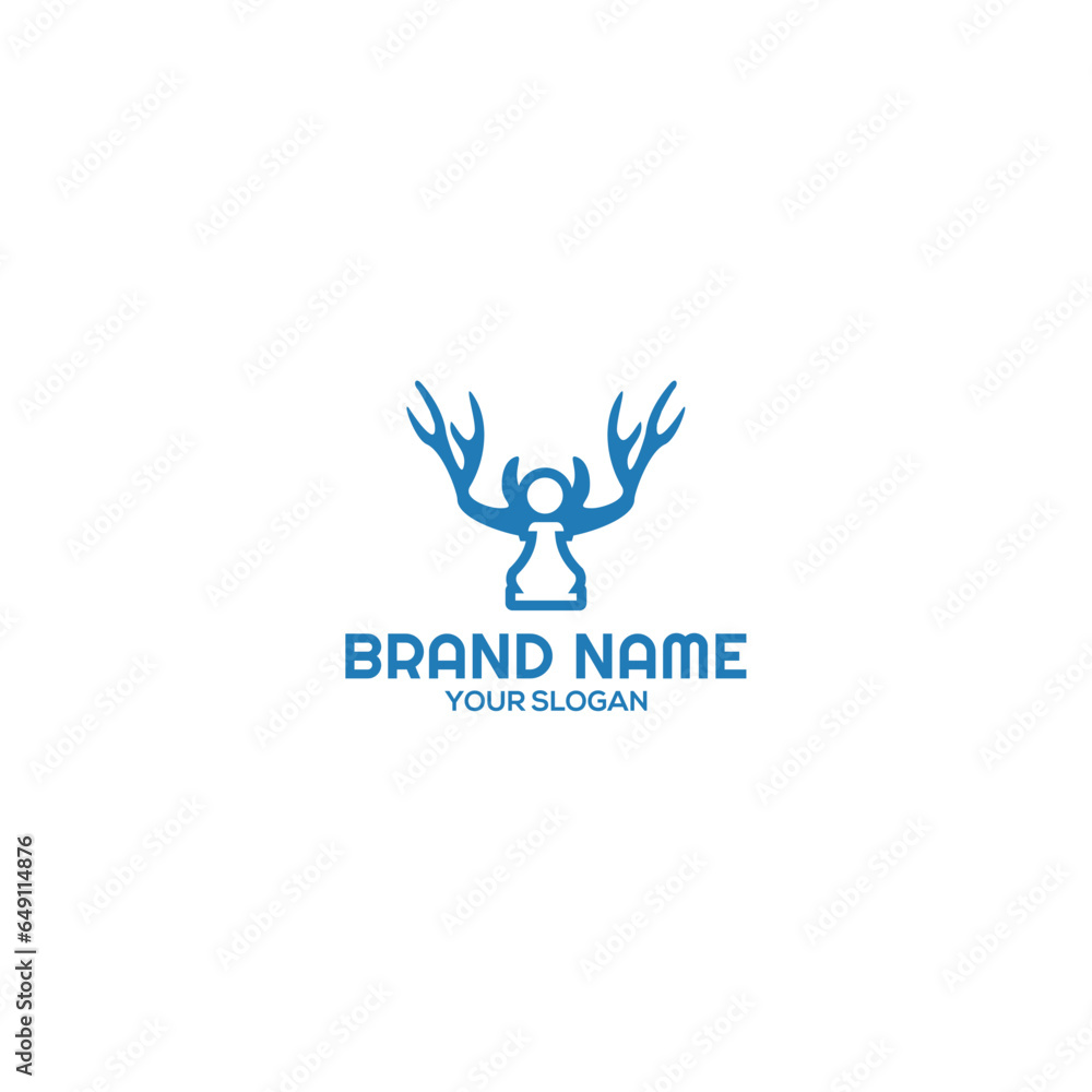 Pawn Antlers or Pion Antlers Logo Design Pawn Antlers or Pion Antlers Logo Design