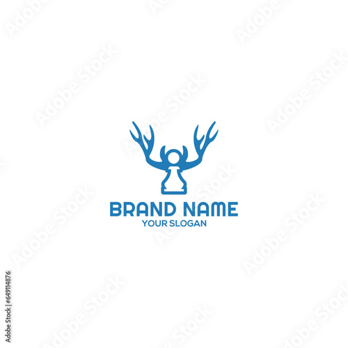 Pawn Antlers or Pion Antlers Logo Design