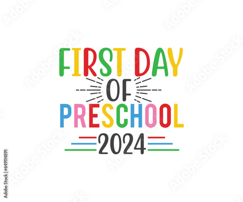 First day of Preschool 2024, Crayon First and Last Day, First Day of Preschool Shirt, Back To School Shirt, 