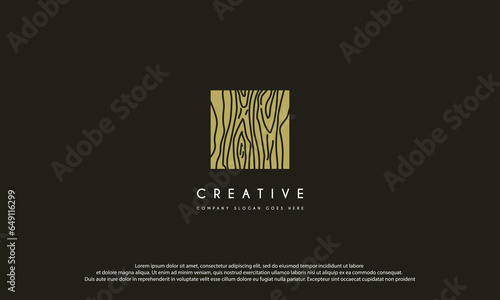 Capenter industry logo design - wood log, timber plank wood, woodwork handyman, wood house builder. simple minimalist icon.
