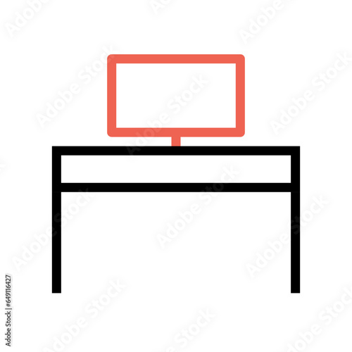 Furniture Icon Outline Style with 2 colors
