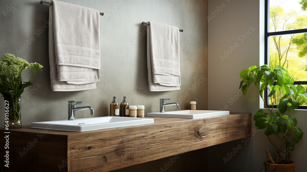 Fototapeta premium Bathroom and towels.