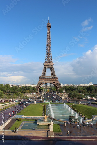 Paris Eiffel Tower, Landscape, sky background