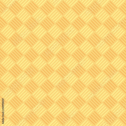 yellow repetitive background with hand drawn striped squares. geometric illustration. vector seamless pattern. fabric swatch. wrapping paper. design template for textile, linen, home decor