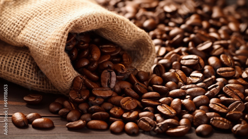 Coffee. Roasted coffee beans. Background.
