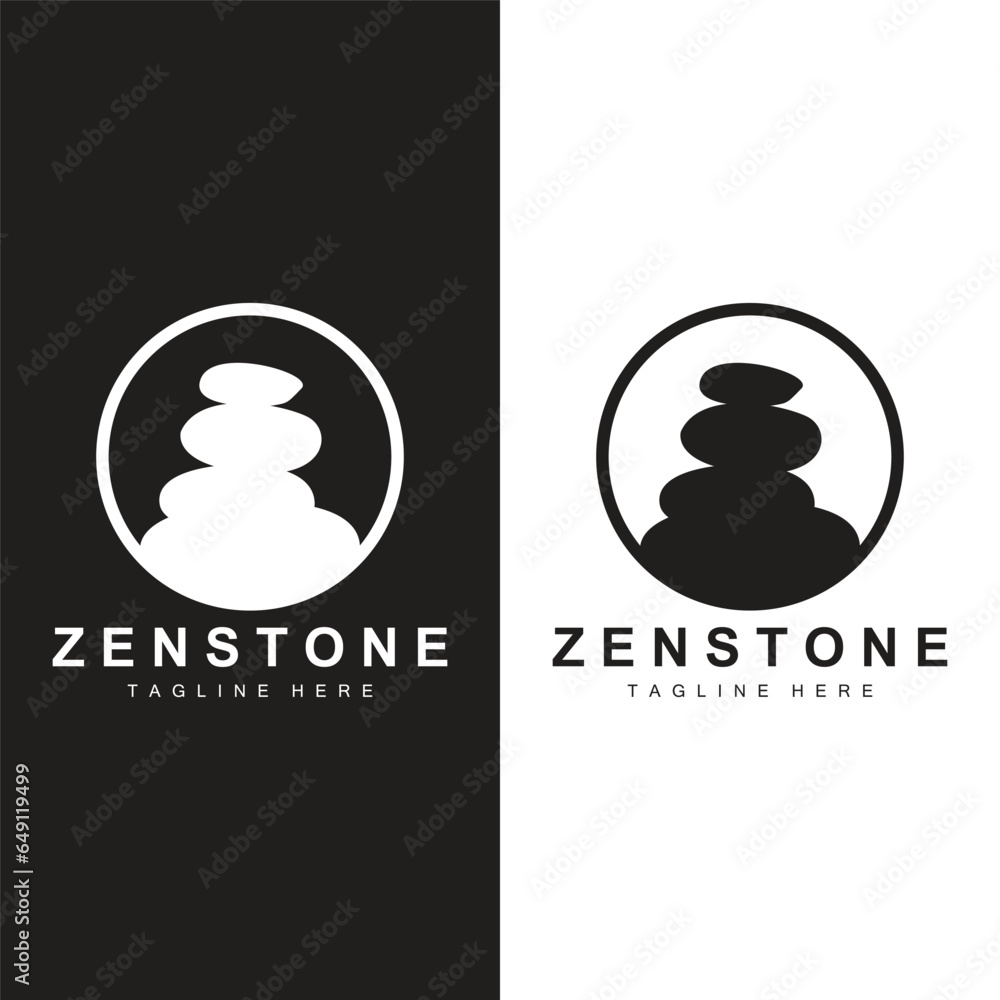 Stone Logo, Vector Zen Meditation Stone Balance Tranquility, Yoga Minimalist Simple Design, Silhouette Illustration Stone Logo, Vector Zen Meditation Stone Balance Tranquility, Yoga Minimalist Simple Design, Silhouette Illustration