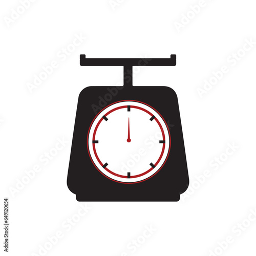 Kilogram scale vector icon. Kitchen scale machine for weight measurement. Vector, illustration.