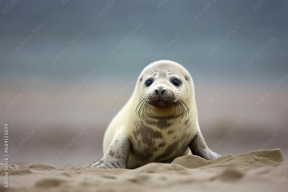 Fototapeta premium Harbor seal cub.