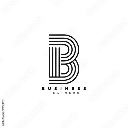 Abstract unique initial letter B logo design for your brand or business