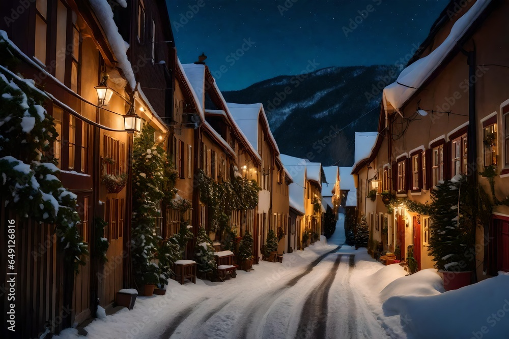 Fototapeta premium winter in the city