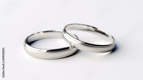 シンプルなシルバーの結婚指輪