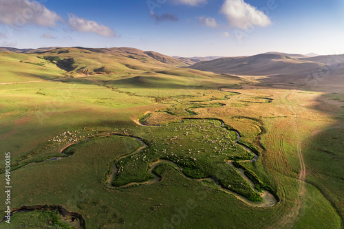 Ordu Persembe Plateau, Persembe Plateau is a popular plateau famous for meandering. Green grass has streams in it. known as in Turkish 