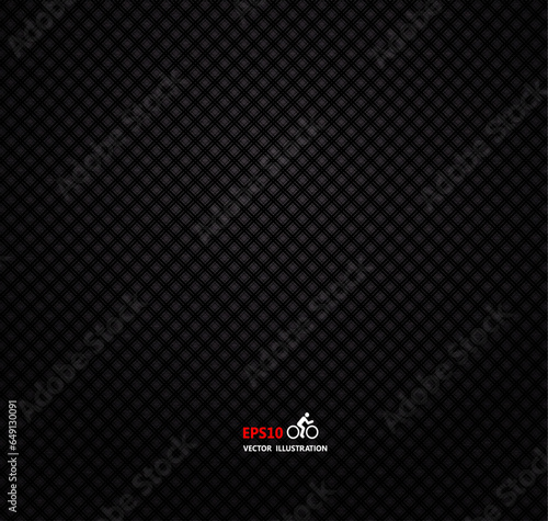 Dark black geometric grid background .Modern dark abstract vector texture.Perforated sheet metal.