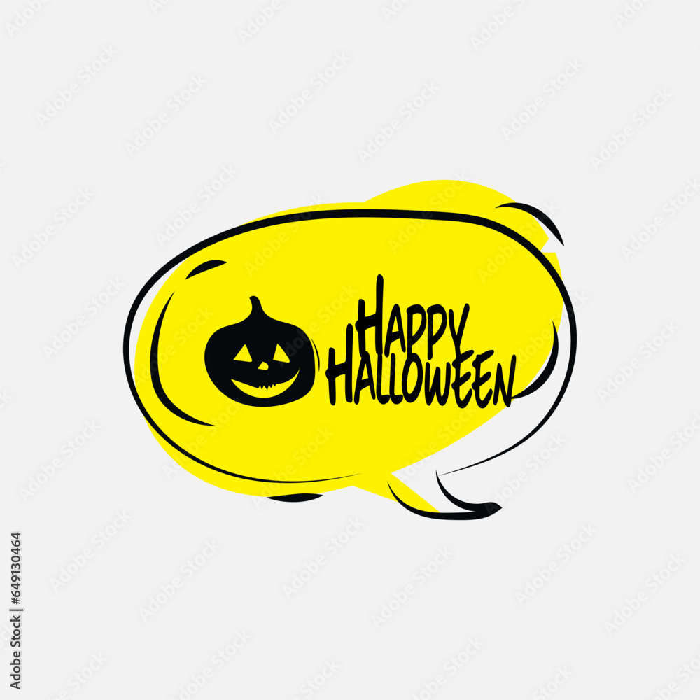 Happy Halloween text box element with traditional characters. Applicable for greeting cards, invitations, posters, party flyers. Happy Halloween text box element with traditional characters. Applicable for greeting cards, invitations, posters, party flyers.