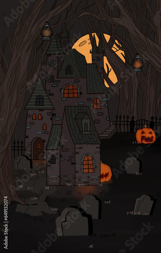 Foto Creepy Halloween Background