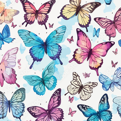 Seamless Pattern of Butterflies. Butterfly Extravaganza © jmgdigital