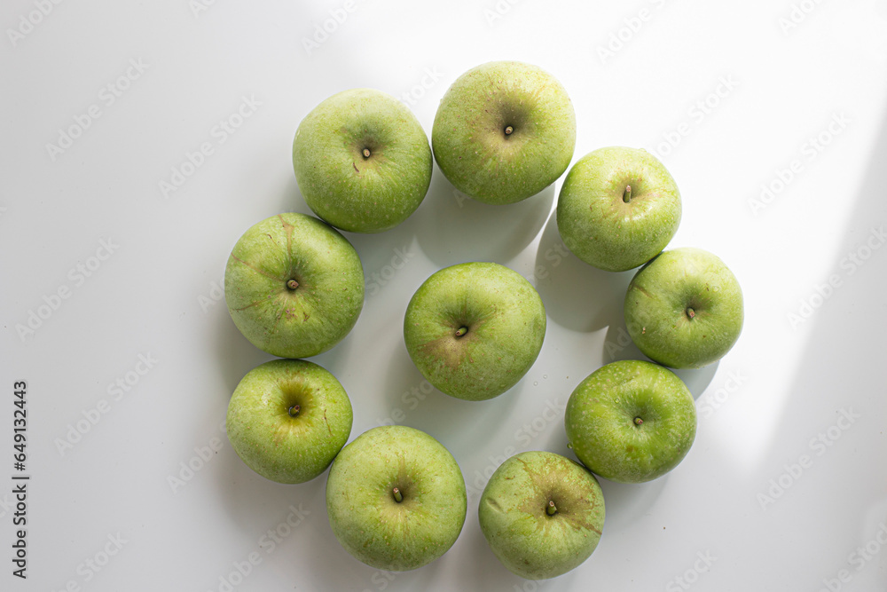 Fresh Green Apple Isolated on White Background Fresh Green Apple Isolated on White Background