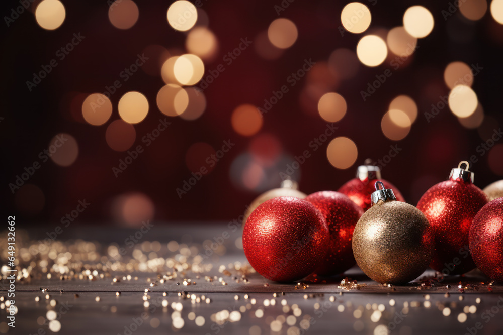 Christmas ball ornament with sparkling lights, eve greeting decoration Christmas ball ornament with sparkling lights, eve greeting decoration