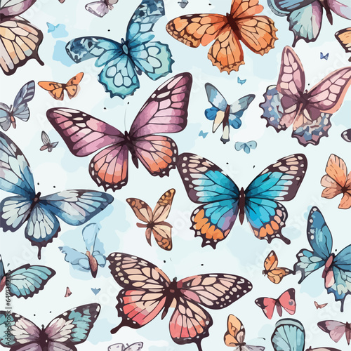 Seamless Pattern of Butterflies. Butterfly Dreamscape © jmgdigital