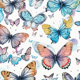 Seamless Pattern of Butterflies. Butterfly Mosaic